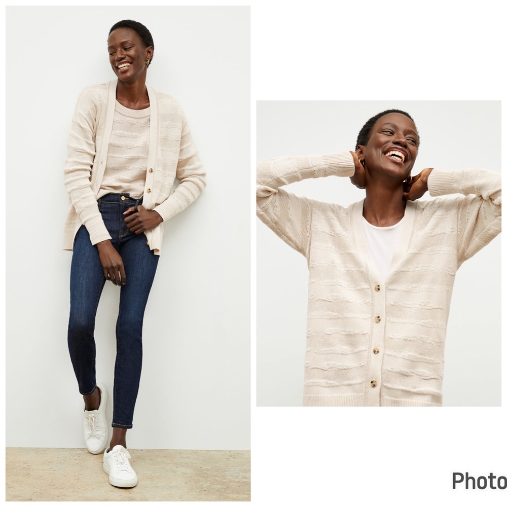 MM‎ Lafleur The Cookie Cardigan Drift Knit Cream Size Medium